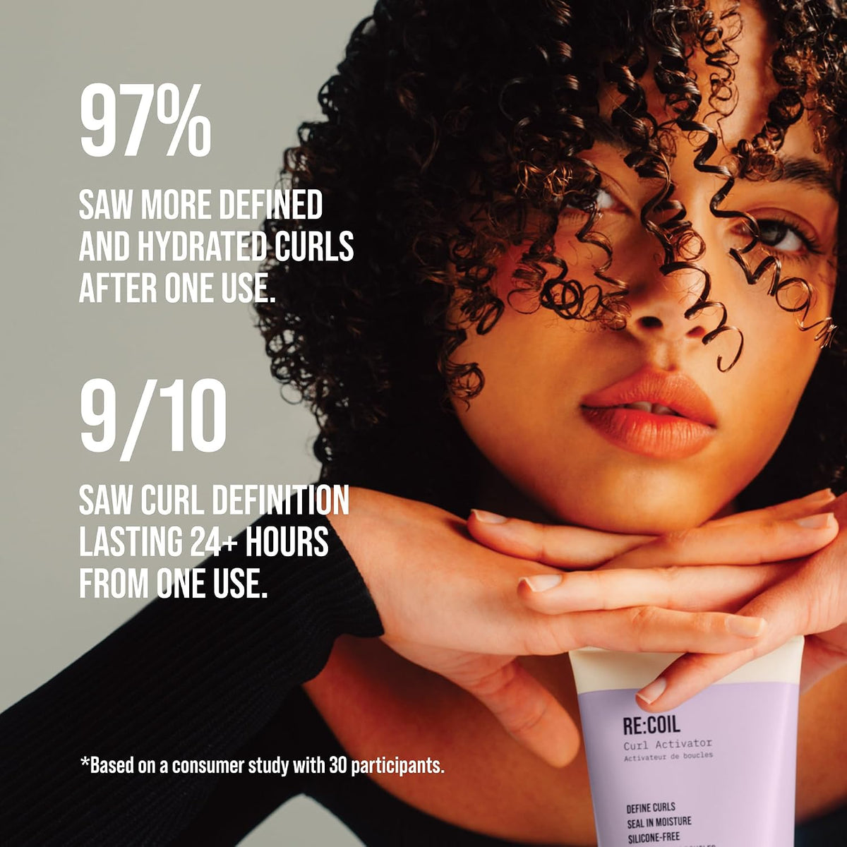 Re:Coil Curl Activator Curl Cream with Keratin Amino Acids - Ultra-Nourishing Curly Hair Cream for Defined, Healthy Curls, 6 Fl Oz