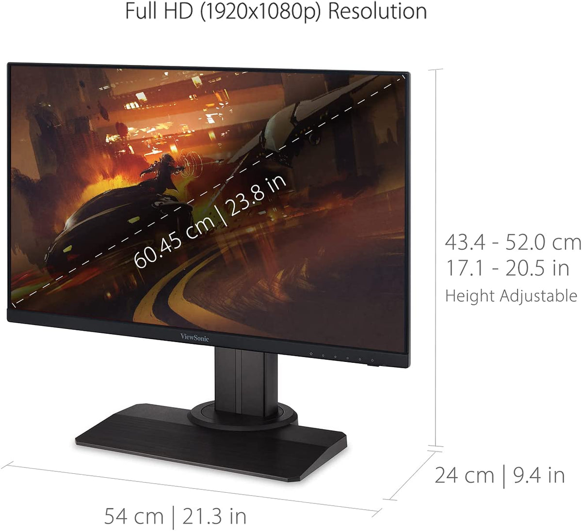 XG2431 24 Inch 1080P Gaming Monitor with 240Hz, 0.5Ms, Freesync Premium, NVIDIA G-Sync Compatible, Advanced Ergonomics, Eye Care, HDR400