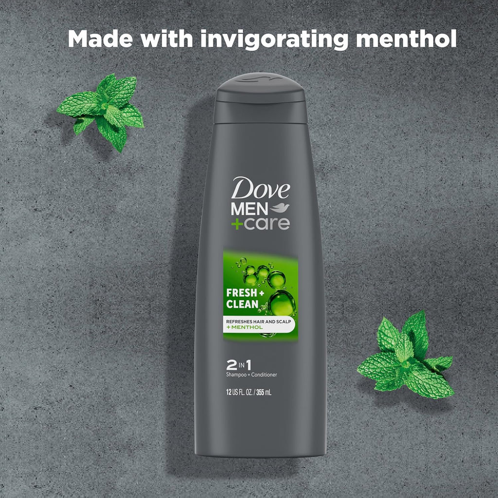 Fortifying 2-In-1 Shampoo and Conditioner Fresh and Clean with Caffeine 4 Count for Everyday Care Helps Strengthen and Nourish Hair 12 Oz