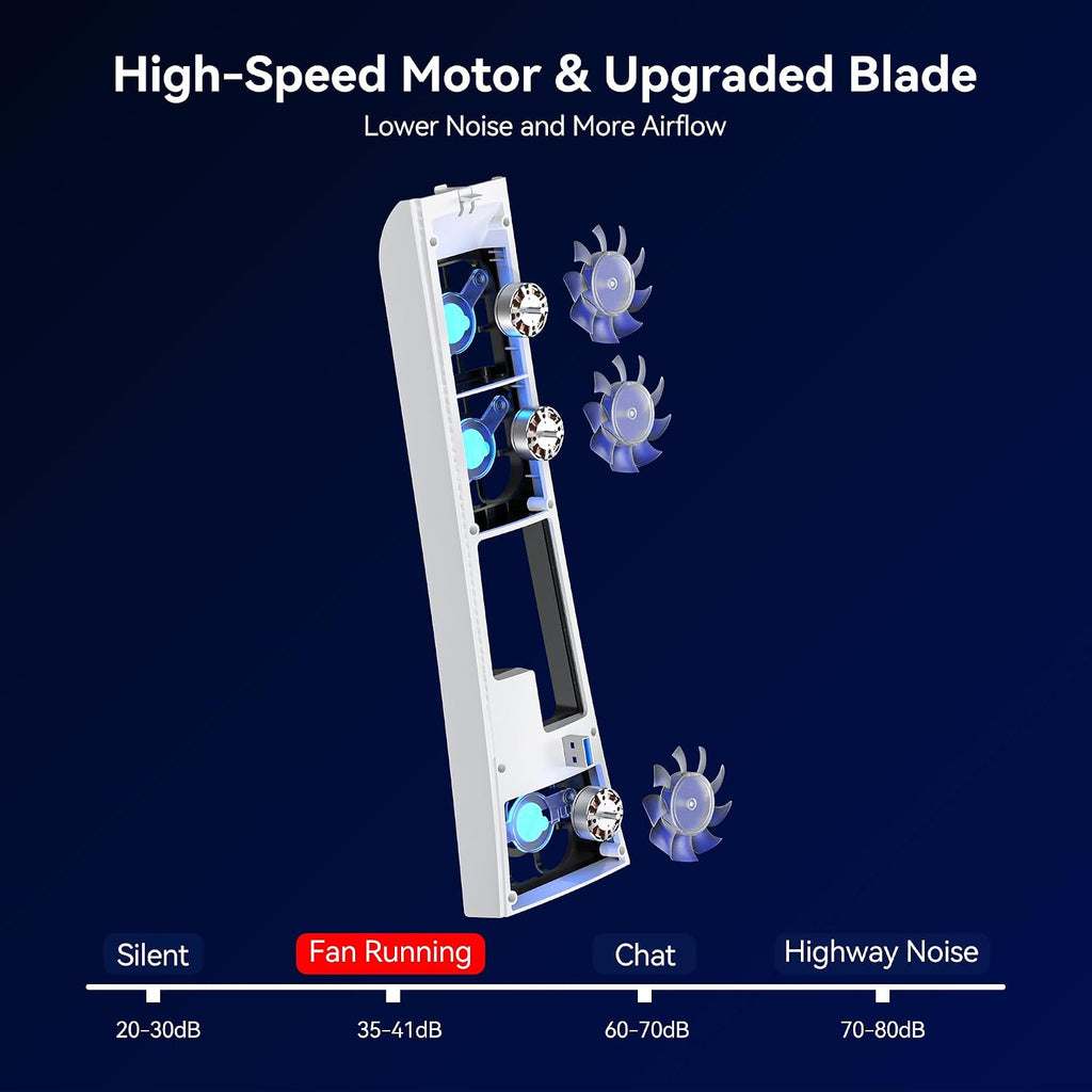 Cooling Fan for PS5 Slim, Upgraded 9-Blades, Not for PS5 Original