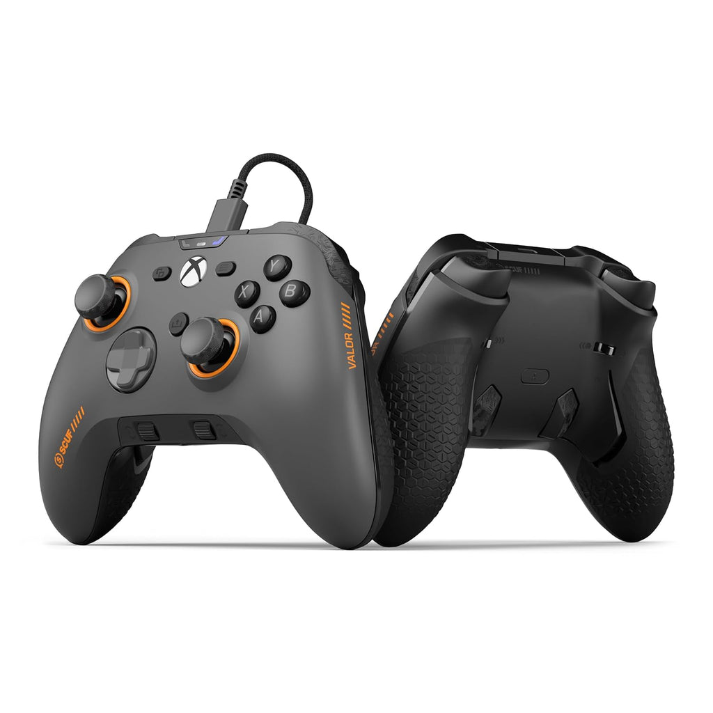 VALOR PRO Wired Performance Xbox Controller – Customizable Back Paddles, Instant Triggers, Hall Effect Thumbsticks, Audio Controls, Xbox Series X|S, Xbox One, Windows PC – Steel Gray