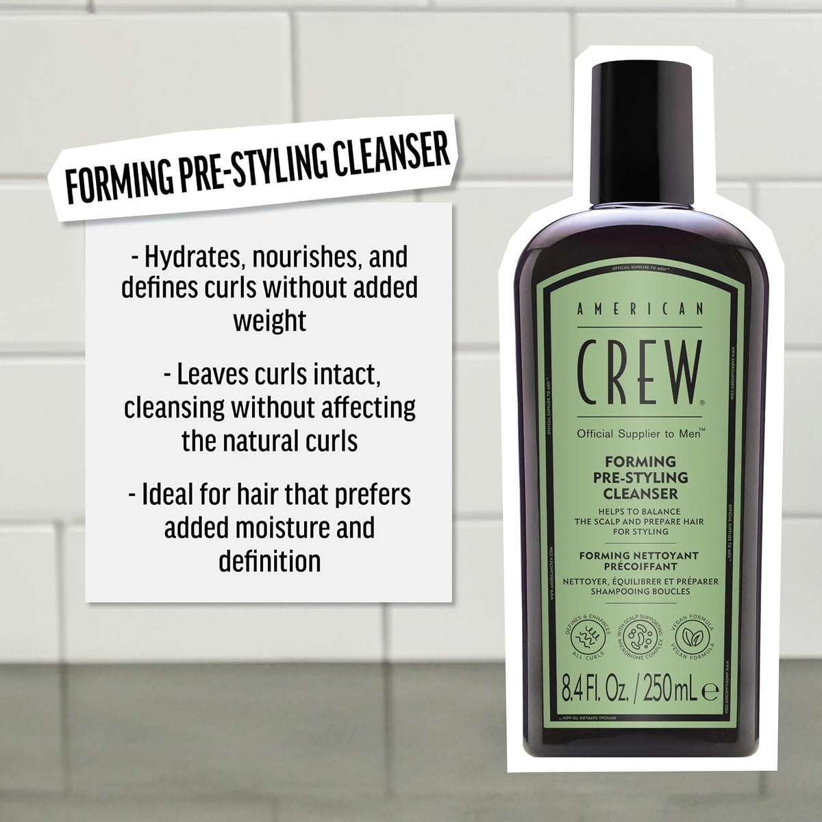 Men'S Forming Pre-Styling Shampoo for Curly Hair, 8.4 Fl Oz