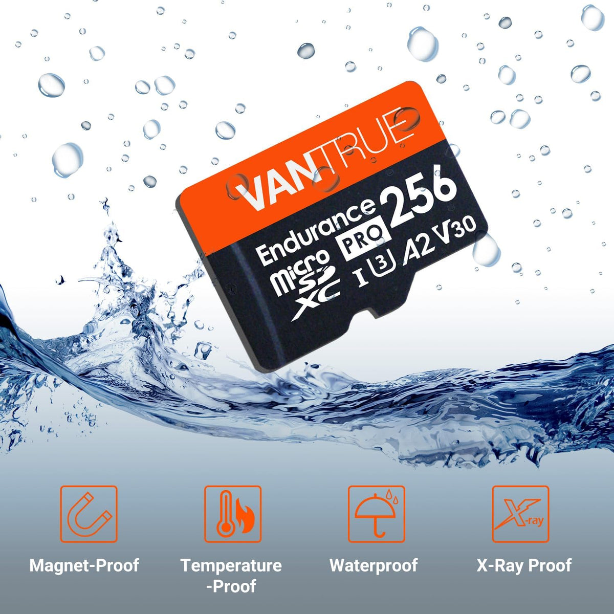 256GB Microsdxc UHS-I U3 4K Memory Card with Adapter for Dash Cams
