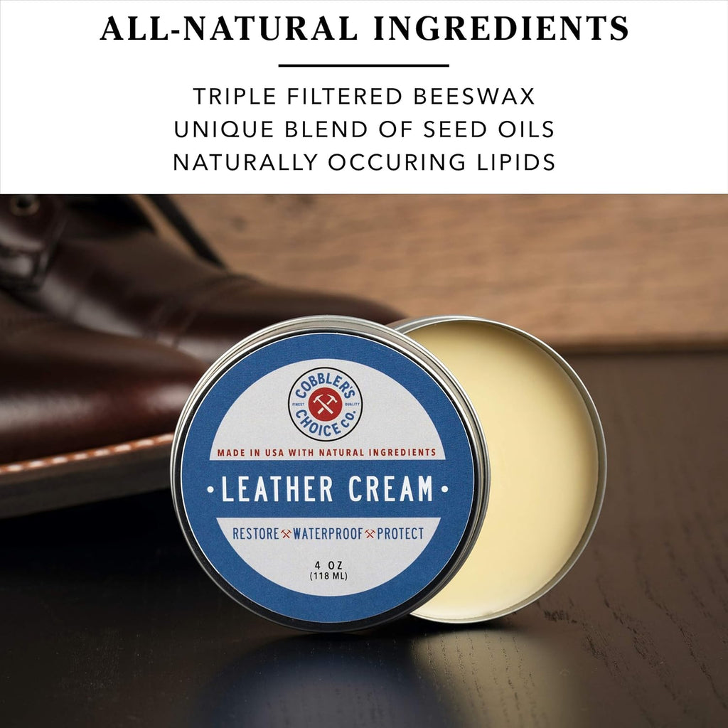 Cobbler'S Choice Leather Cream - for Shoes, Boots & Bags with Beeswax