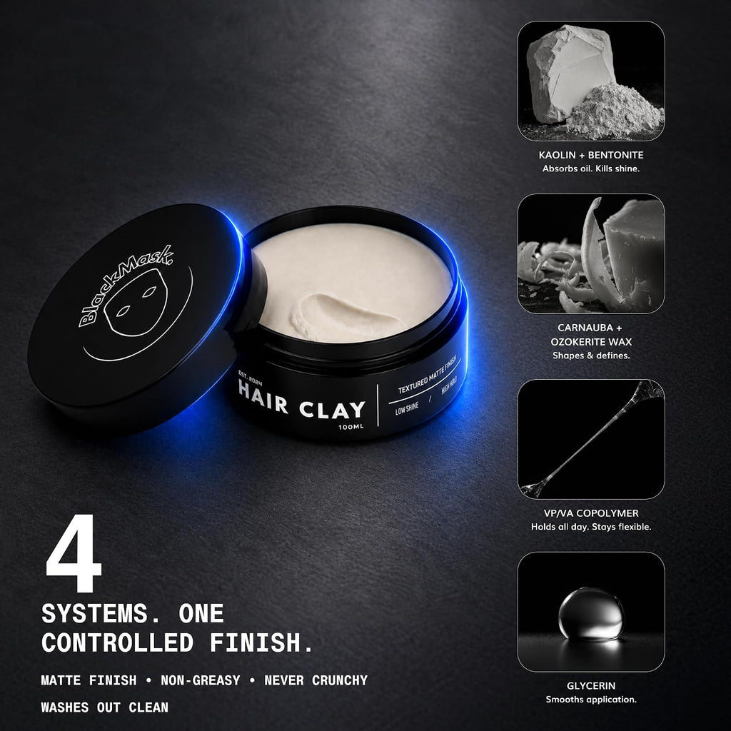 Hair Clay for Men, Strong Hold Hair Styling Clay, 3.52Oz (1 Pack)