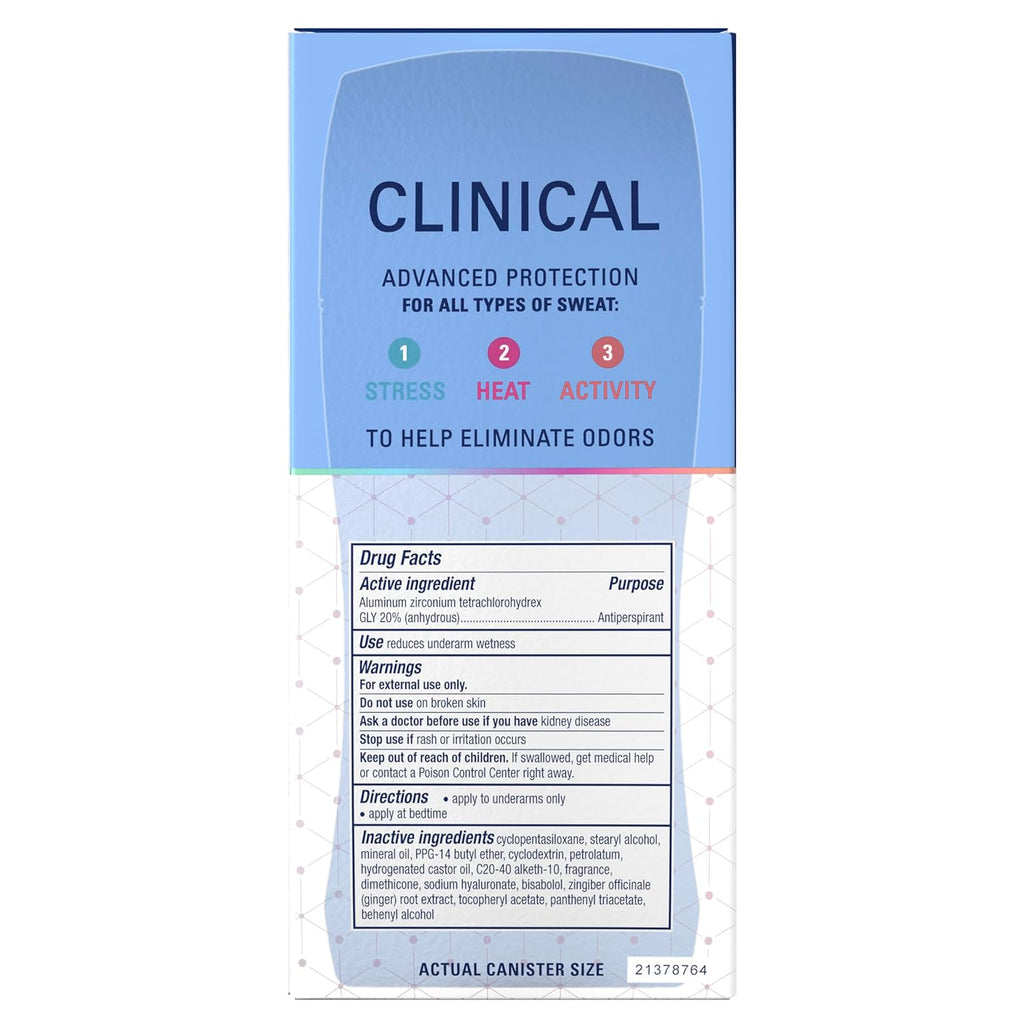Clinical Antiperspirant Deodorant for Women, Clean Lavender, 2.6 Oz