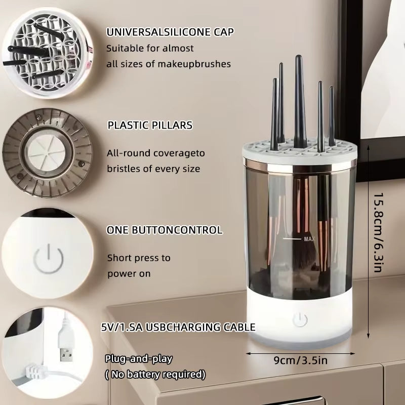Usb-Powered Makeup Brush Cleaner 3.7X6.7In Brush Cleaning Washer for Makeup Tools - 1Pc