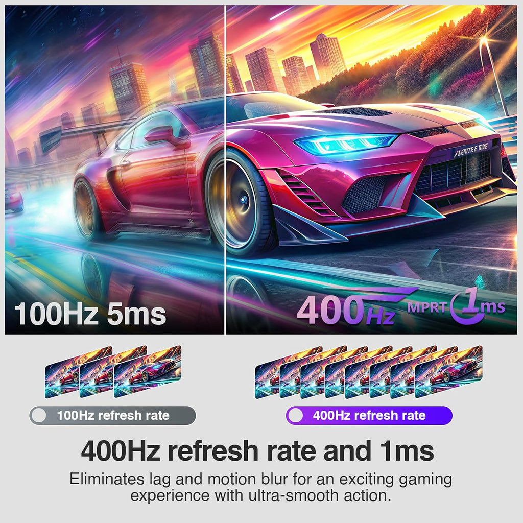 Z-Edge 24.5 Inch 400HZ 300Hz 240Hz Gaming Monitor,Fhd 1080P, MPRT 1Ms