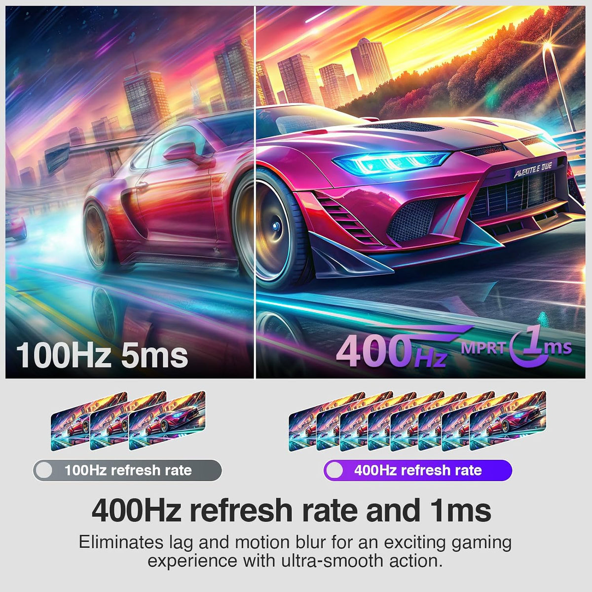 Z-Edge 24.5 Inch 400HZ 300Hz 240Hz Gaming Monitor,Fhd 1080P, MPRT 1Ms