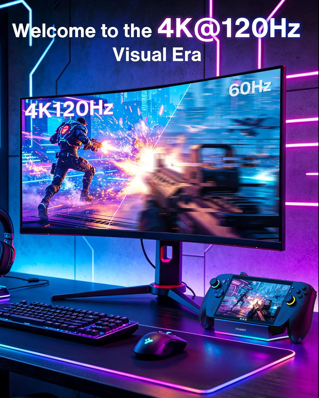 14-In-1 RGB Docking Station for ROG Xbox Ally X(2025)/X20, 4K@120Hz