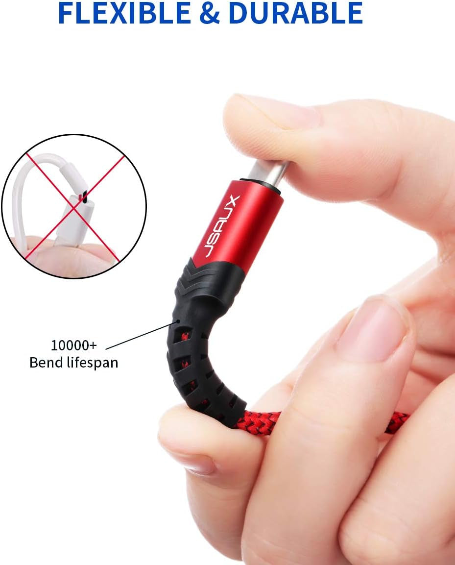 USB C to USB Adapter 3.0 [2 Pack], Type C OTG Adapter-Red