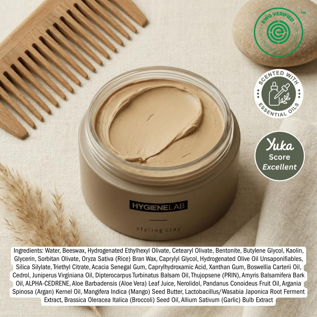 Hair Clay for Men, Strong Hold Matte Finish Styling, 3.5 Oz