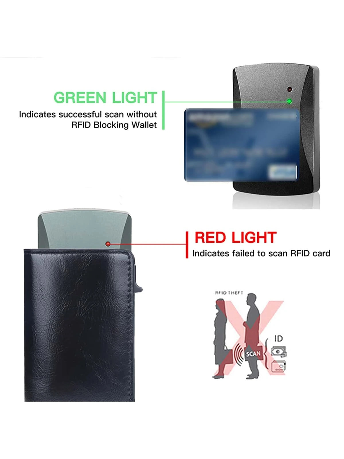Carbon Fiber anti Rfid Credit Card Holder Men Wallets Slim Women Wallets Cardholder Case Purse Money Bags Metal Business Bank Credit Card Minimalist Wallet Gift for Men