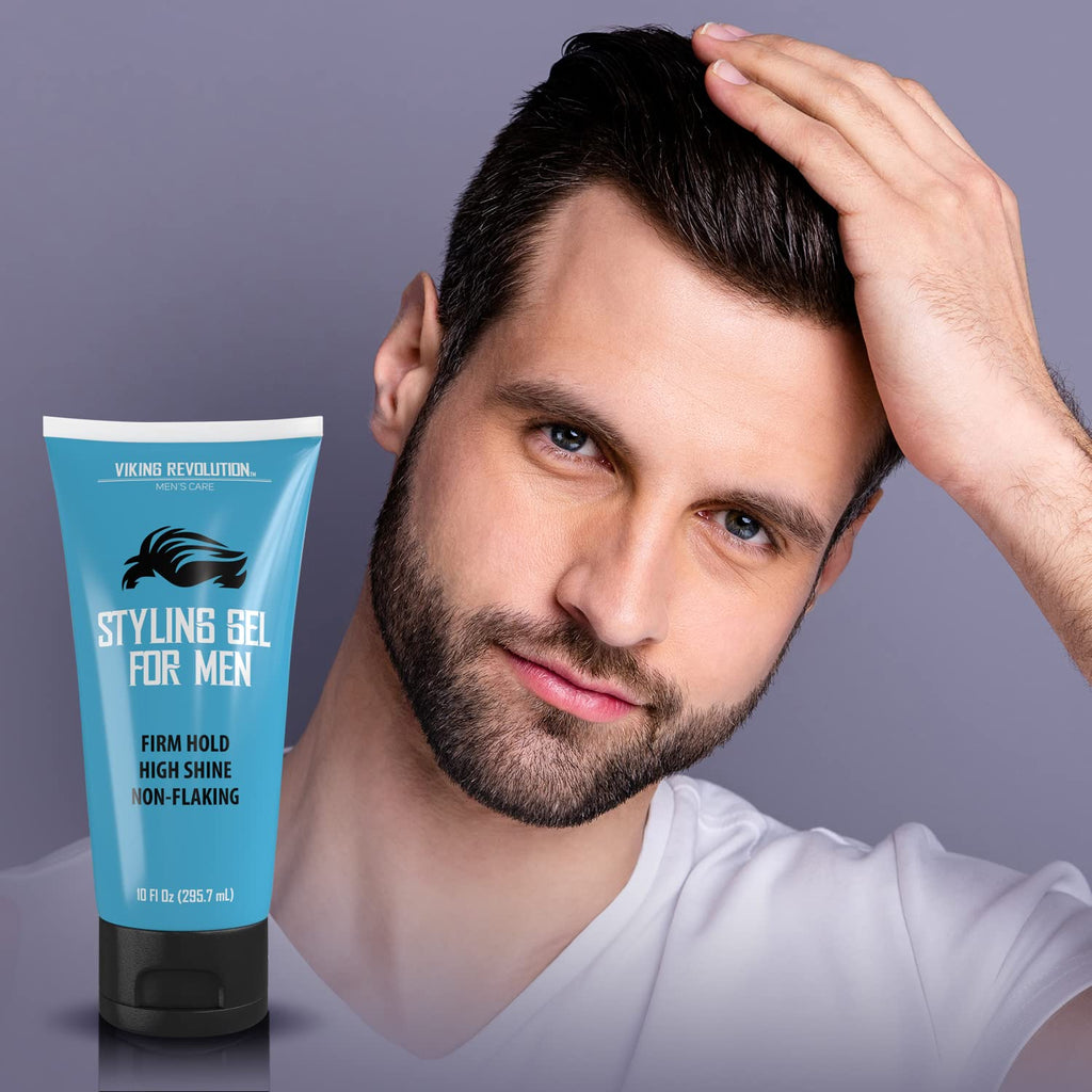 Hair Gel for Men - Strong Hold - 10 Oz