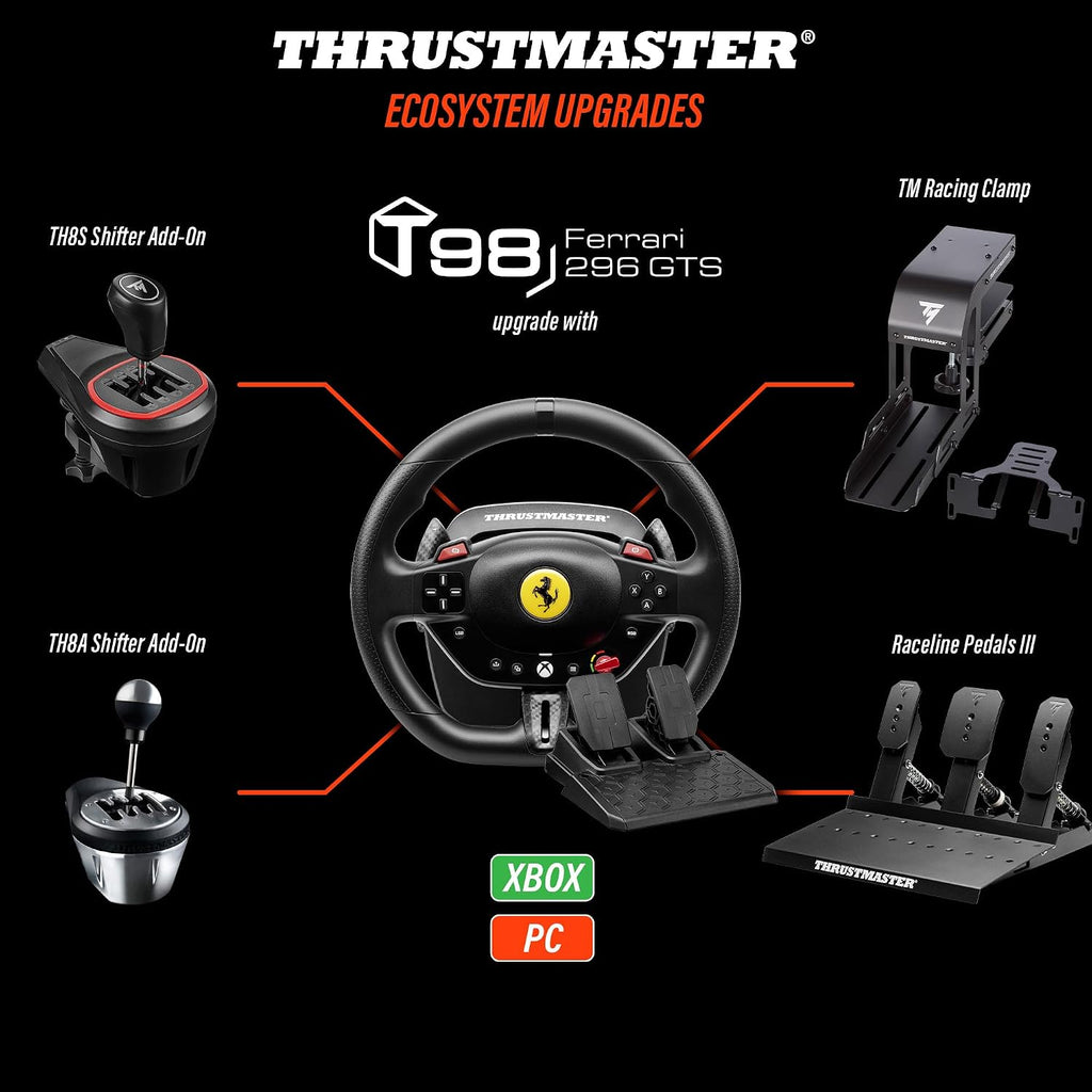 Thrustmaster T98 Ferrari 296 GTS - Racing Wheel and Pedal Set - XBOX & PC