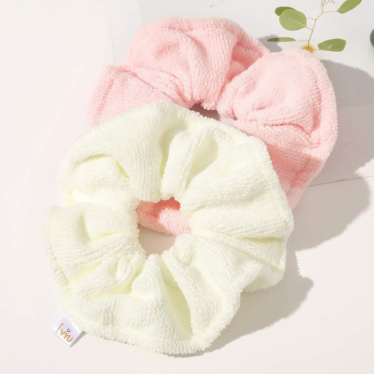 Microfiber Hair Drying Scrunchies Towel Fiber Large Big Scrunchie for Curl Hair for Shower Wet anti Frizz Hair Products Absorbent Fast Terry Cloth Sleep Scrunchy