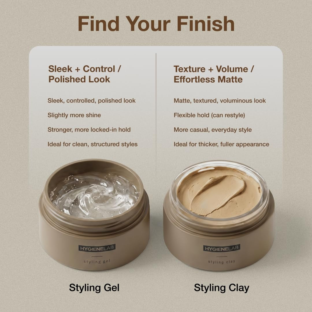 Hair Clay for Men, Strong Hold Matte Finish Styling, 3.5 Oz