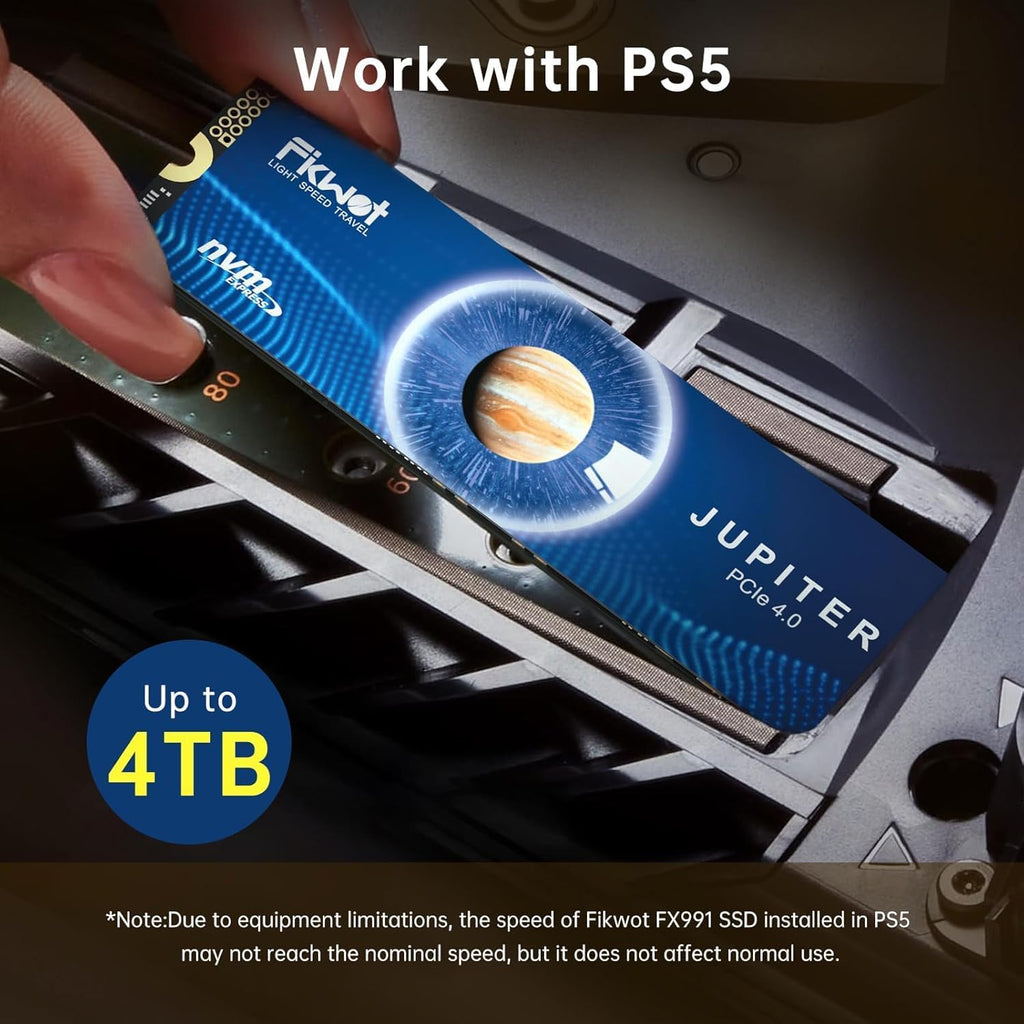FX991 M.2 SSD 500GB Nvme SSD M2 2280 Pcie Gen 4X4, Read up to 6300Mb/S, Internal Solid State Drive for PS5 Laptop Desktop