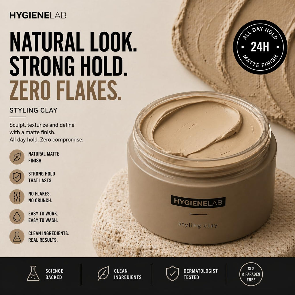 Hair Clay for Men, Strong Hold Matte Finish Styling, 3.5 Oz