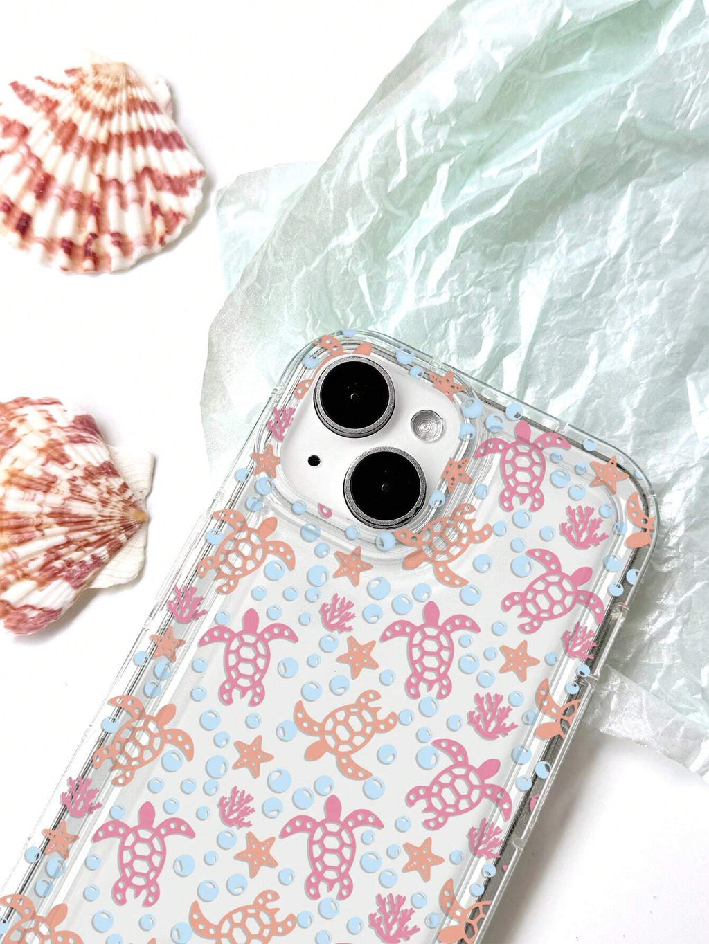 1Pc Vacation Style Oceanic Painting Design Phone Case Compatible with Iphone