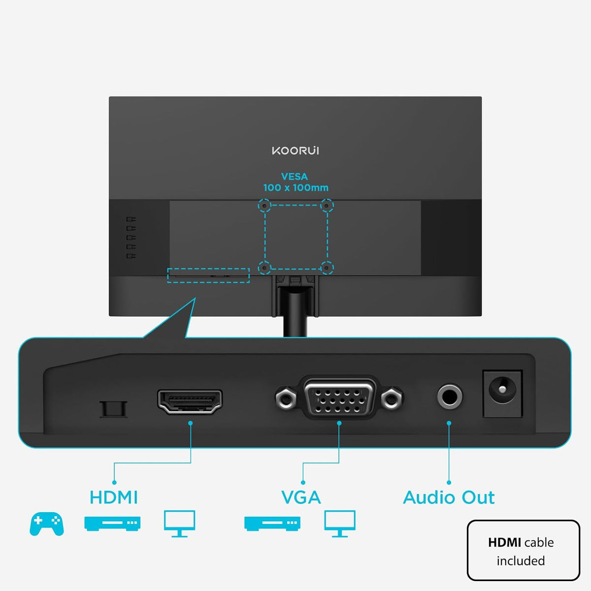 22 Inch Computer Monitor FHD 120Hz VA VESA Low Blue Light, E2212H