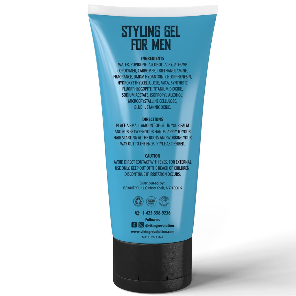 Hair Gel for Men - Strong Hold - 10 Oz