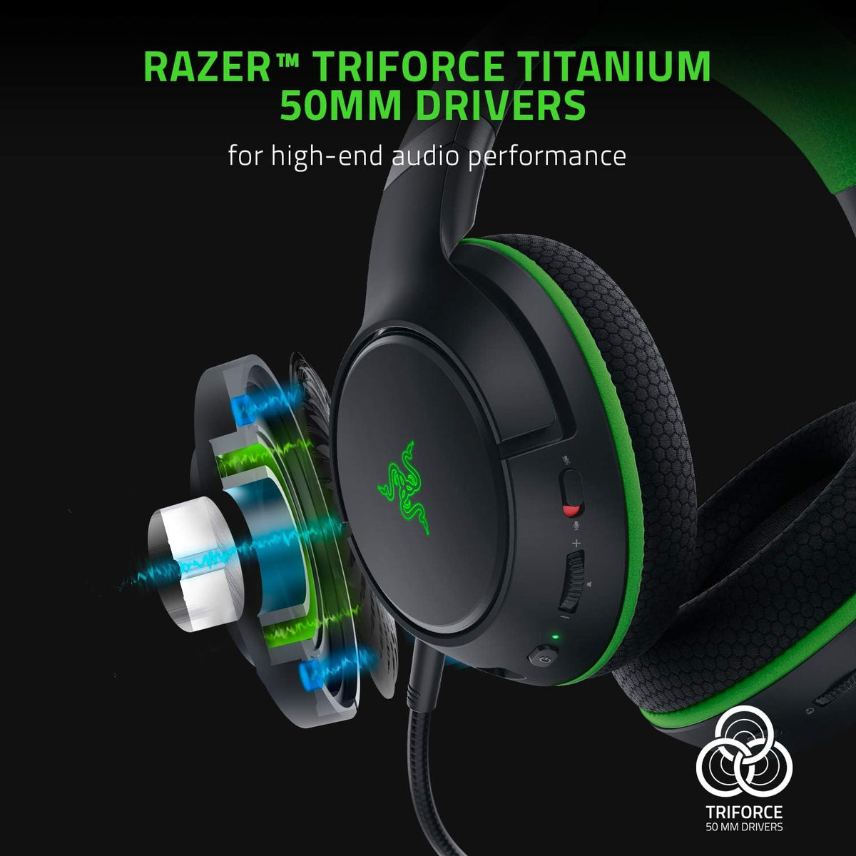 Wireless Xbox Gaming Headset:  Kaira Pro with Titanium Drivers & Supercardioid Mic - Black