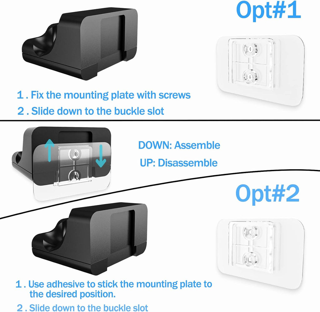 PS5 Controller Wall Mount Charger Dock with 3.3Ft Cord,Charging Station Holder Fits for PS5 Pro Wireless Controller with LED Indicators Fast Charging Speed Cable,Space Saving