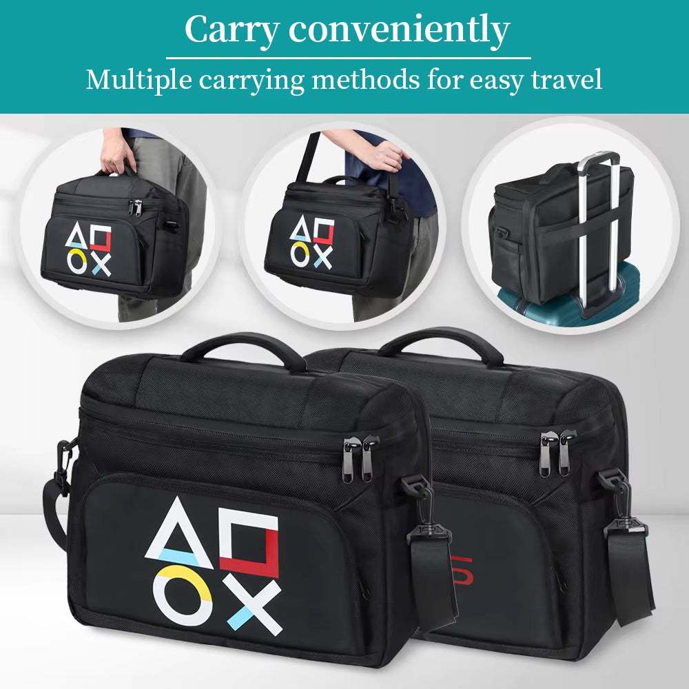 Travelling Carrying Case for PS5 Slim/Pro Portable Protective Shoulder Bag for PS5 Disk/Digital Edition Accessories