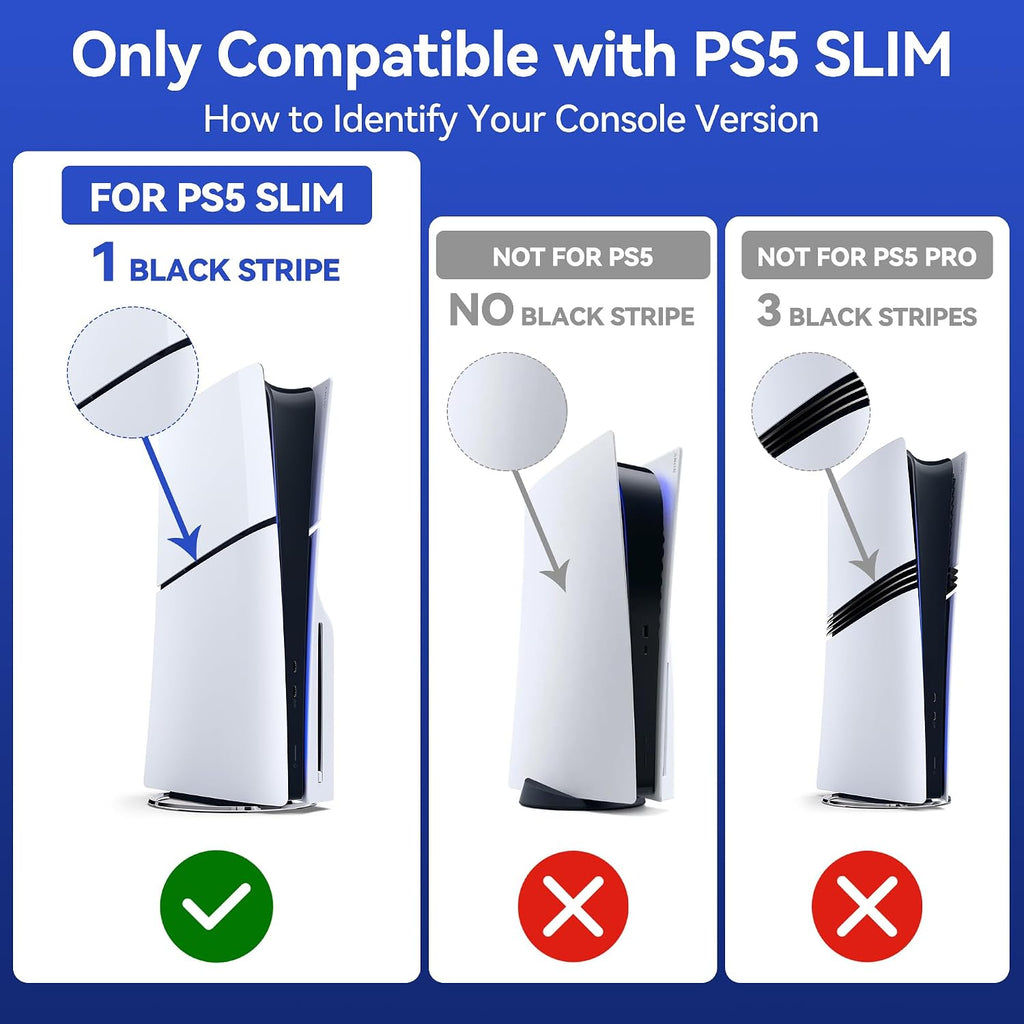 Cooling Fan for PS5 Slim, Upgraded 9-Blades, Not for PS5 Original