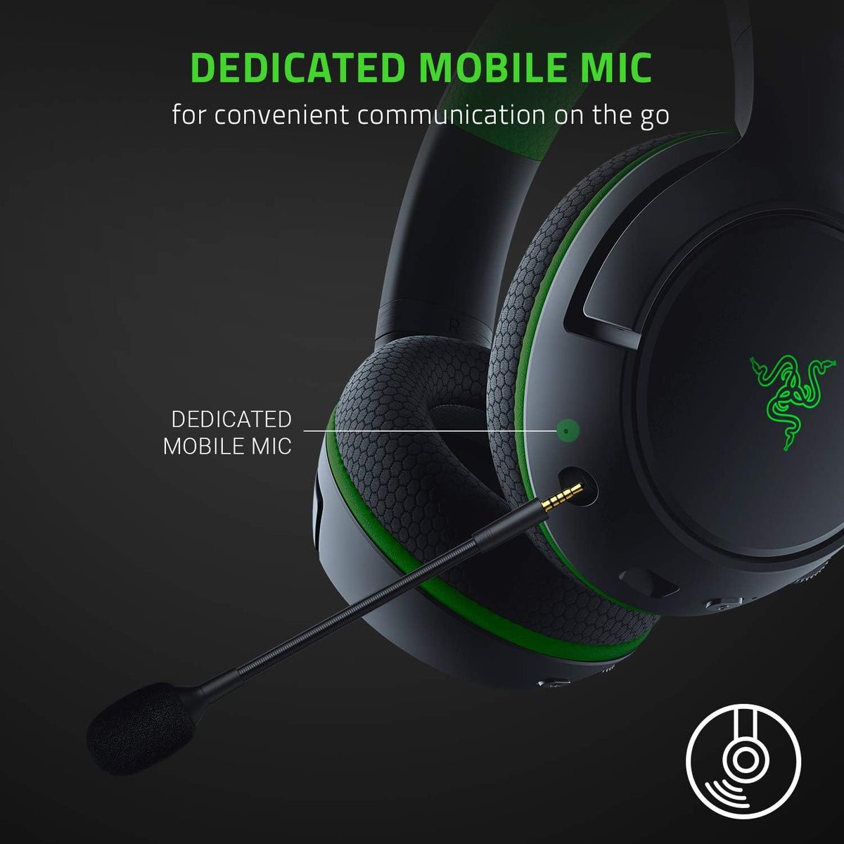 Wireless Xbox Gaming Headset:  Kaira Pro with Titanium Drivers & Supercardioid Mic - Black
