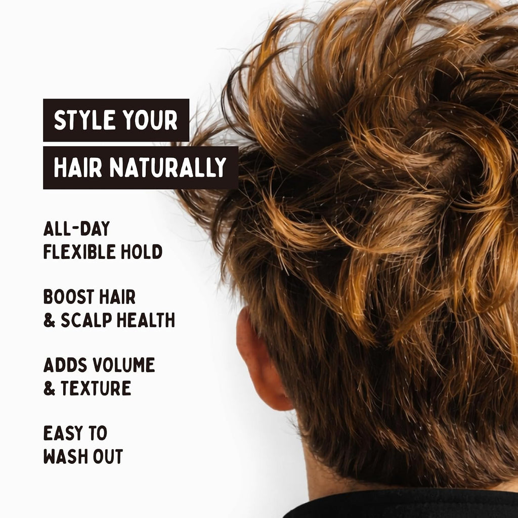All Natural Tallow Hair Clay for Men & Women – Medium Hold Matte Finish Styling Pomade, Made with Grass-Fed Tallow & Natural Ingredients, Supports Healthy Hair & Scalp, Made in USA, 2.5 Oz
