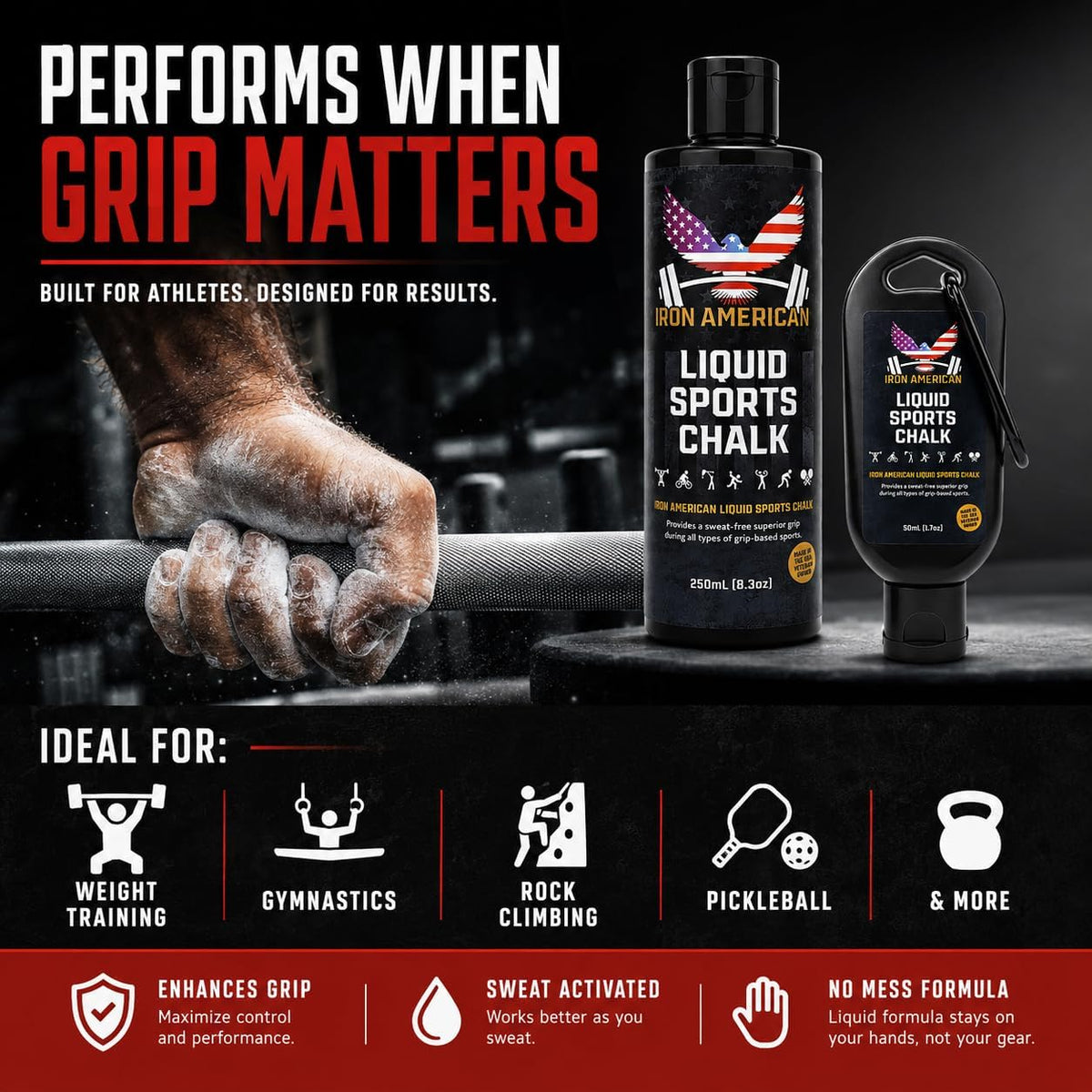 Gym Chalk for Lifting, Climbing, Gymnastics: Liquid, Clear, Powder, Block
