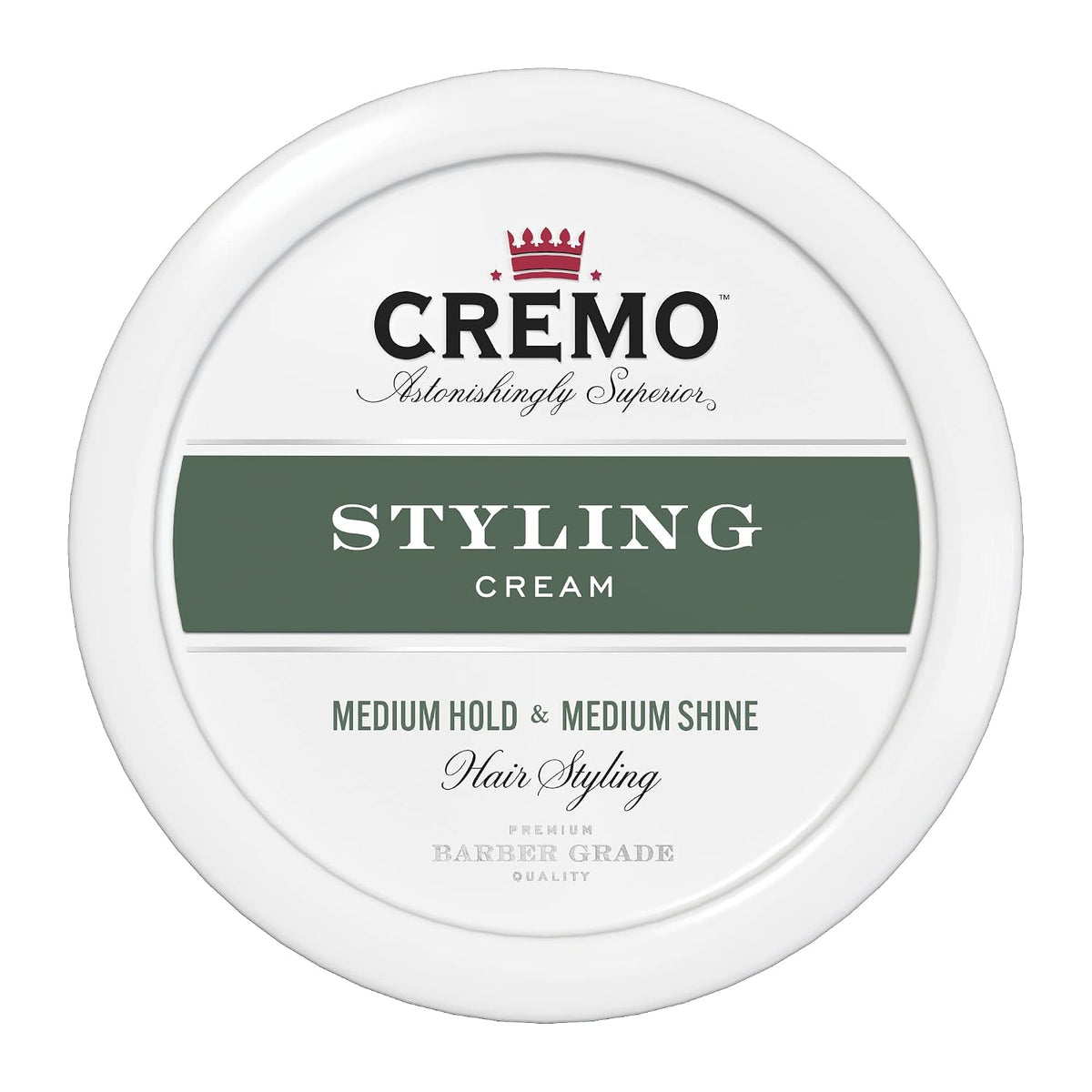 Hair Styling Cream, Barber Grade, Medium Hold, Medium Shine Hair Products, 4 Ounce (Pack of 12)