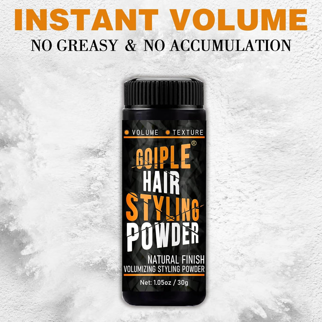 Matte Clay Firm Hold Hair Clay for Men Water Based & Hair Styling Powder for Natural Finish Volumizing & Texturizing Hair Powder & Sea Salt Spray for All Hair Adds Instant Thickness Light Hold (3PCS)