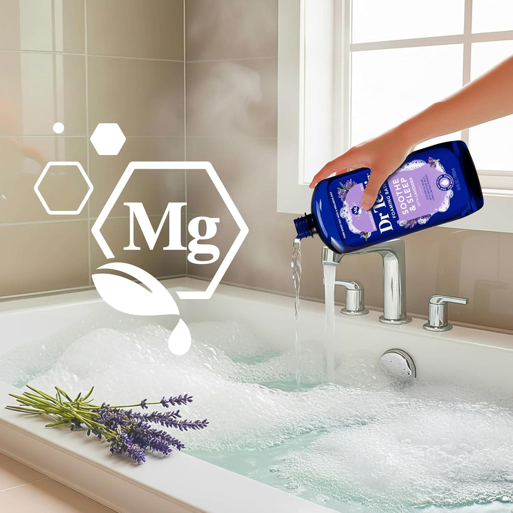 Foaming Bath with Pure Epsom Salt, Soothe & Sleep with Lavender, 34 Fl Oz (Pack of 2)