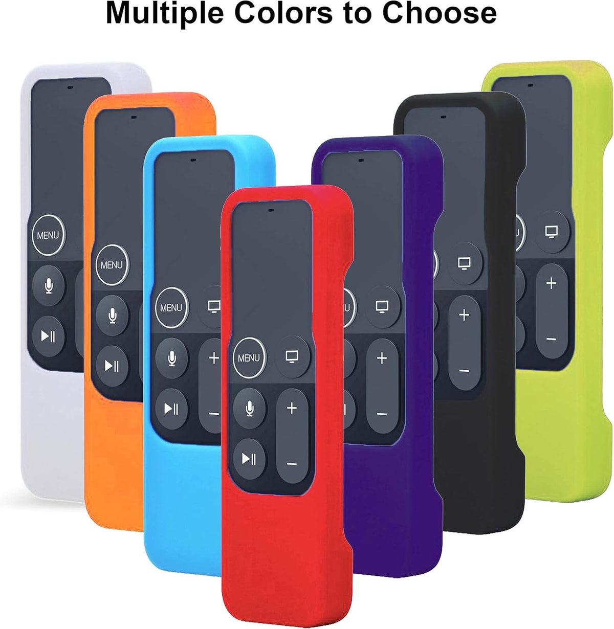 Silicone Case Compatible with Apple TV 4K/HD Siri Remote (1St Gen) - Anti-Slip Shock Proof Soft Remote Cover Case Compatible with Apple TV 4K 5Th 4Th Gen Siri Remote Controller - Black