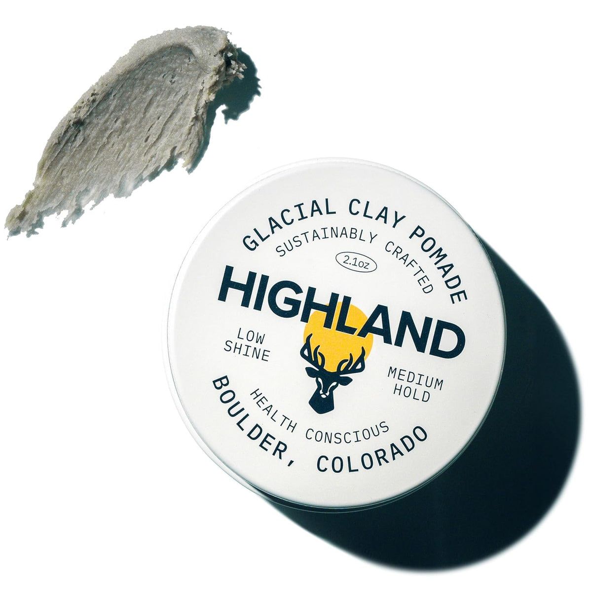 Glacial Hair Clay Pomade - Award Winning Hair Styling Clay for Men and Women Made with 100% All Natural and Organic Ingredients That Promote Hair and Scalp Health. Low Shine, Medium Hold.