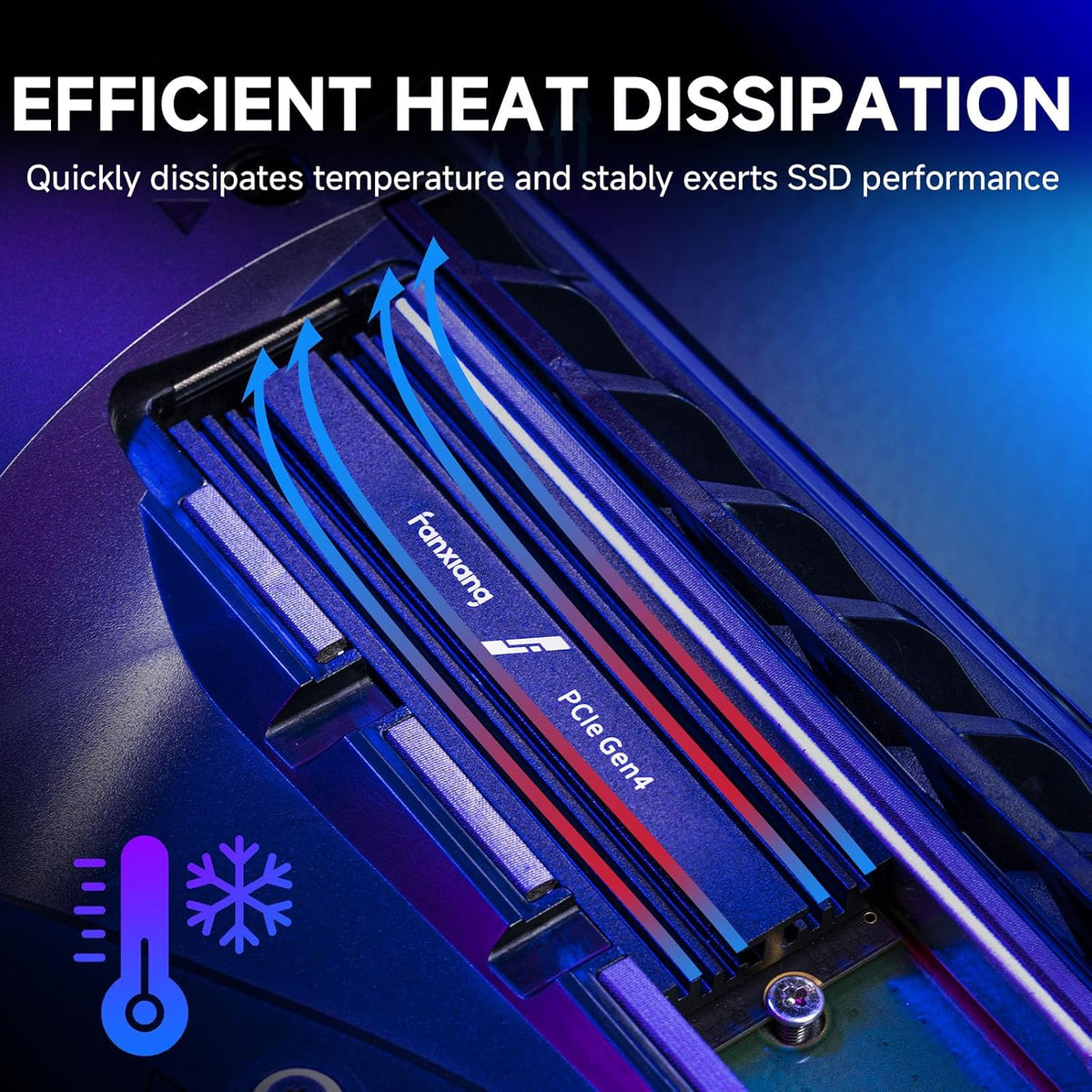 500GB Nvme Gaming SSD for PS5 with Heatsink, up to 6300Mb/S M.2 SSD Pcie Gen 4 SSD Storage Expansion Compatible with PS5, Internal Solid State Drive for Gamers, Professionals, Creators