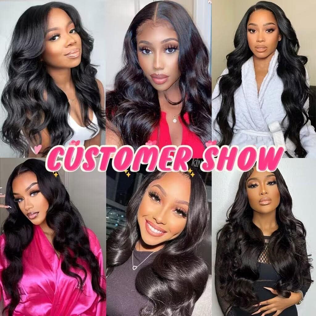 Human Hair Bundles Body Wave (20 22 24 26 Inch) 10A Human Hair 100% Unprocessed Brazilian Weave 4 Bundles Virgin Human Long Hair Natural Color Hair Extensions