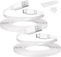 Flat USB a to Micro USB Power Extension Cable 20FT/6M 2Pack,White