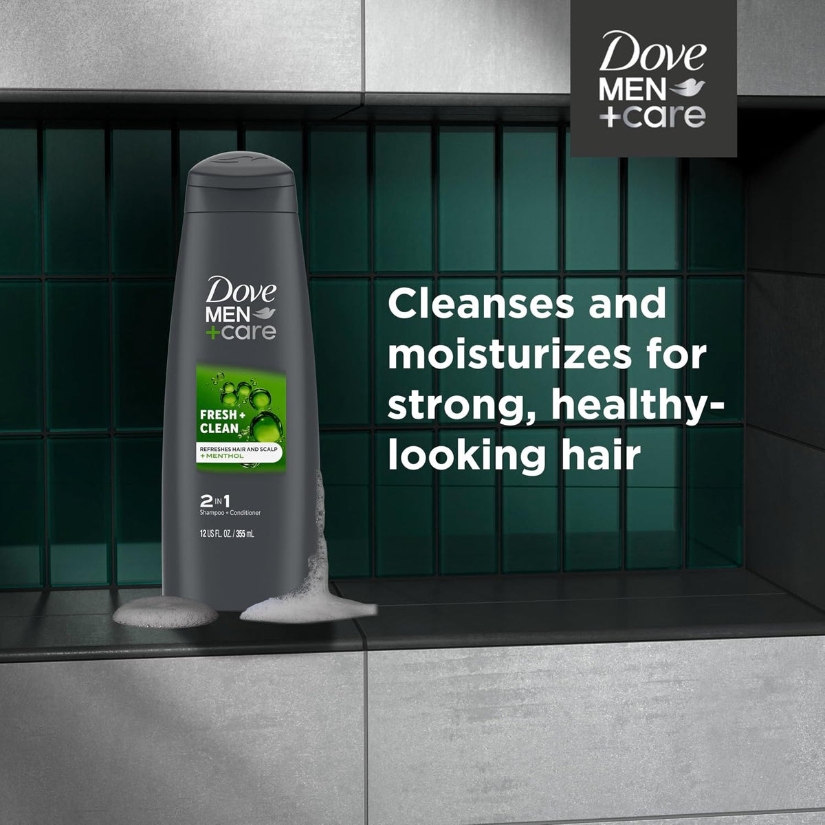 Fortifying 2-In-1 Shampoo and Conditioner Fresh and Clean with Caffeine 4 Count for Everyday Care Helps Strengthen and Nourish Hair 12 Oz