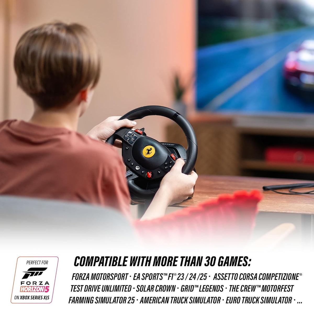 Thrustmaster T98 Ferrari 296 GTS - Racing Wheel and Pedal Set - XBOX & PC