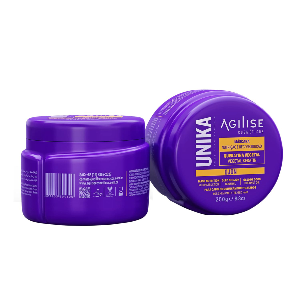UNIKA Hair Mask for Frizzy Hair, Keratin Treatment for Damaged Hair, Deep Conditioning Mask with Ojon & Coconut Oil, Hair Products for Women, Sulfate Free Hair Mask - 8.8Oz