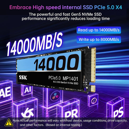 1TB Internal M.2 Nvme SSD 2280 Pcie Gen5 up to 14000Mb/S Internal SSD