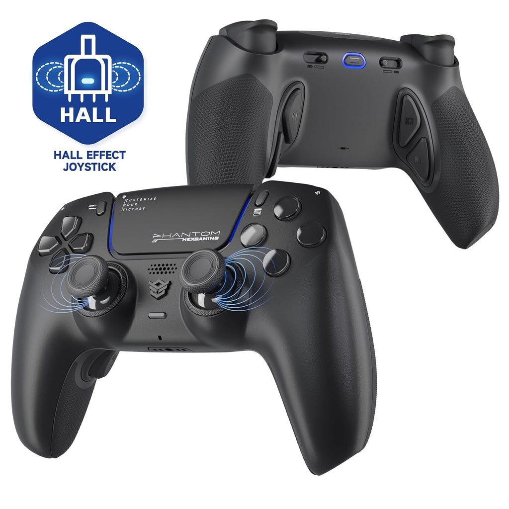 PHANTOM Wireless Controller Compatible with Ps5, Chaos Black