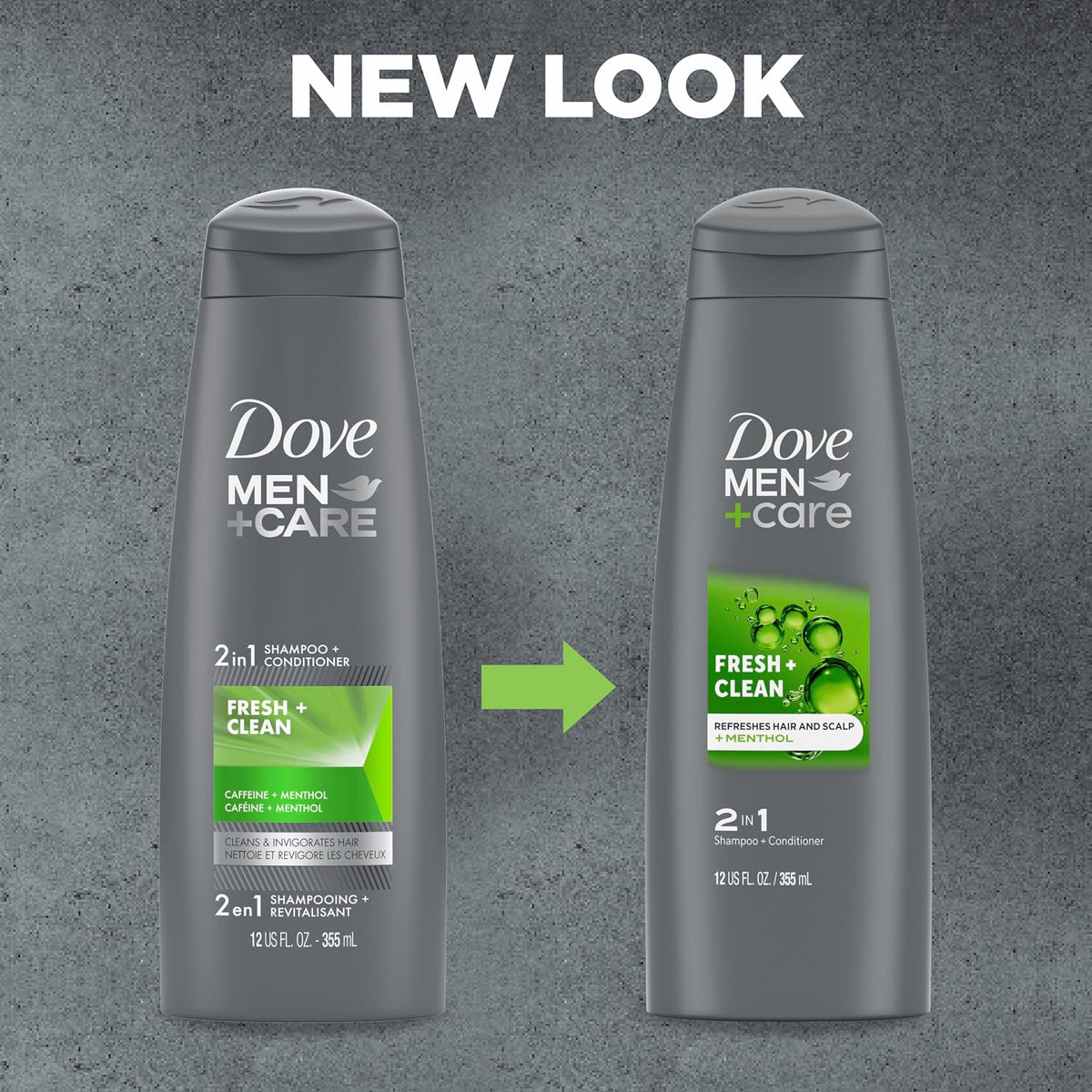 Fortifying 2-In-1 Shampoo and Conditioner Fresh and Clean with Caffeine 4 Count for Everyday Care Helps Strengthen and Nourish Hair 12 Oz