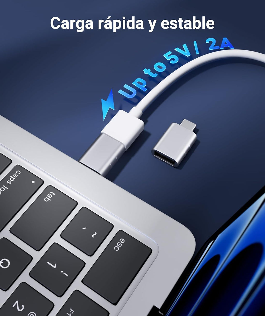 USB C to USB Adapter 2-Pack, 10Gbps USB 3.2 to Thunderbolt 5/4