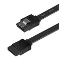 SATA Cable III, SATA Cable III 6Gbps Straight HDD SDD Data Cable with Locking Latch 18 Inch Compatible for SATA HDD, SSD, CD Driver, CD Writer - Black