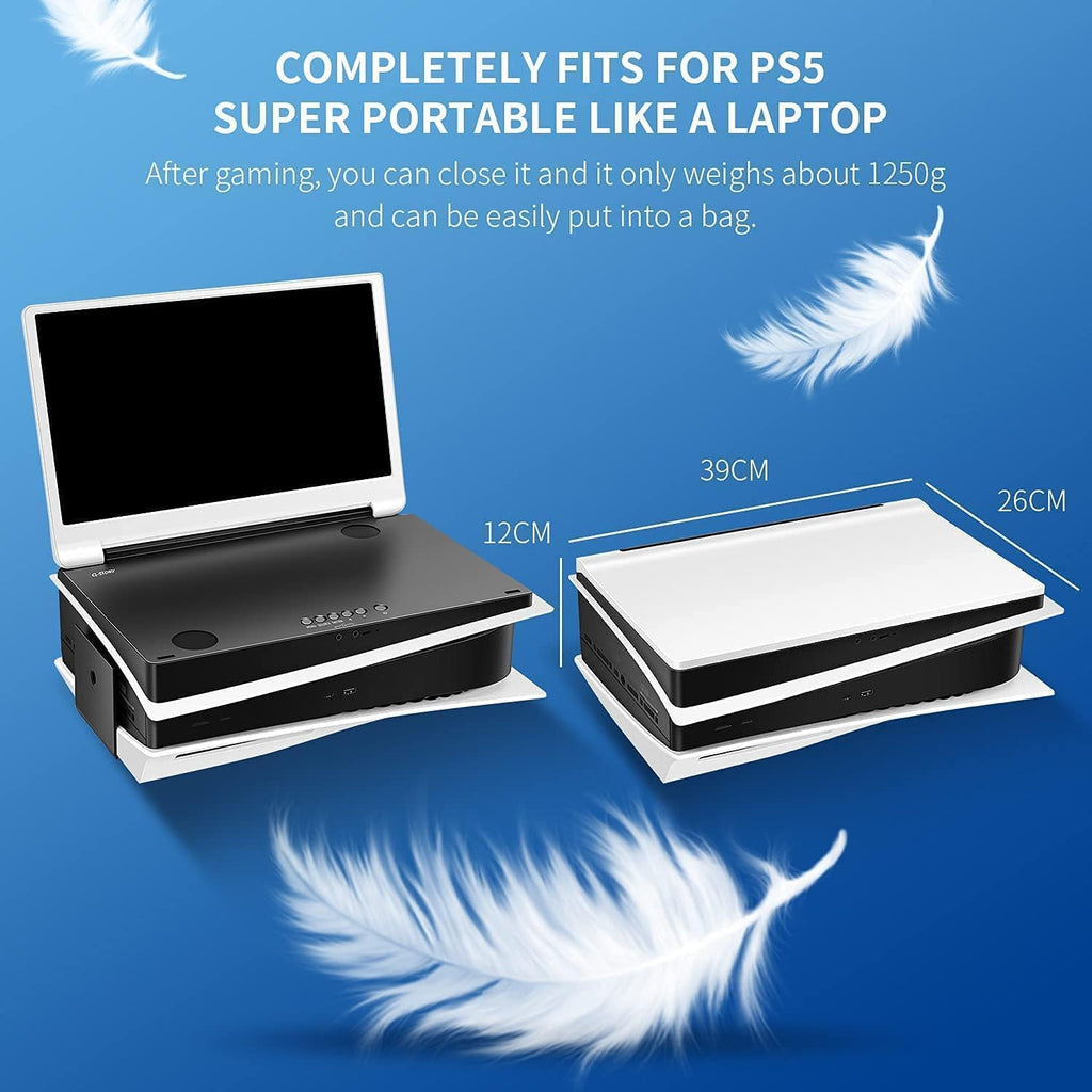 15.6" IPS 4K 60Hz Portable Gaming Monitor for PS5, 2 HDMI Speakers